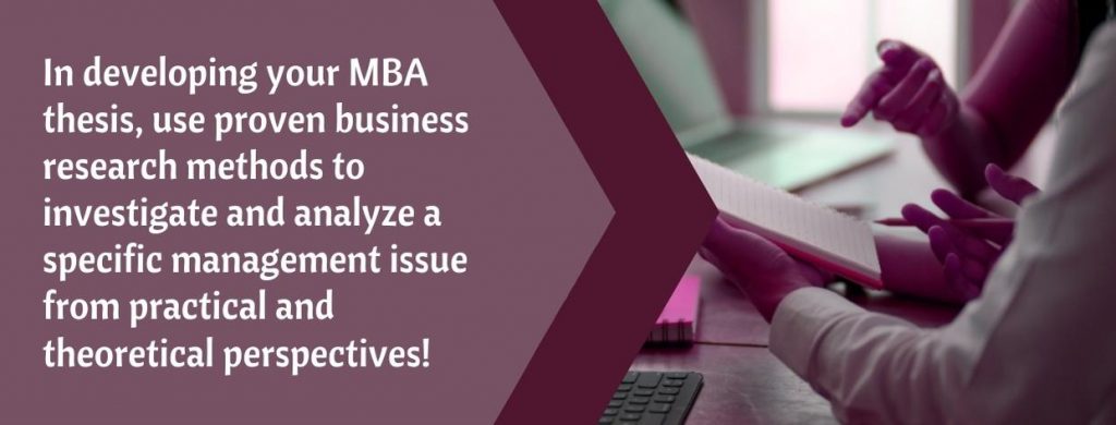 thesis based mba