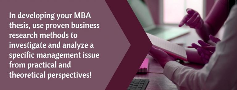 mba thesis definition